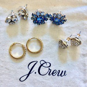 J.Crew gorgeous earring sets of 4